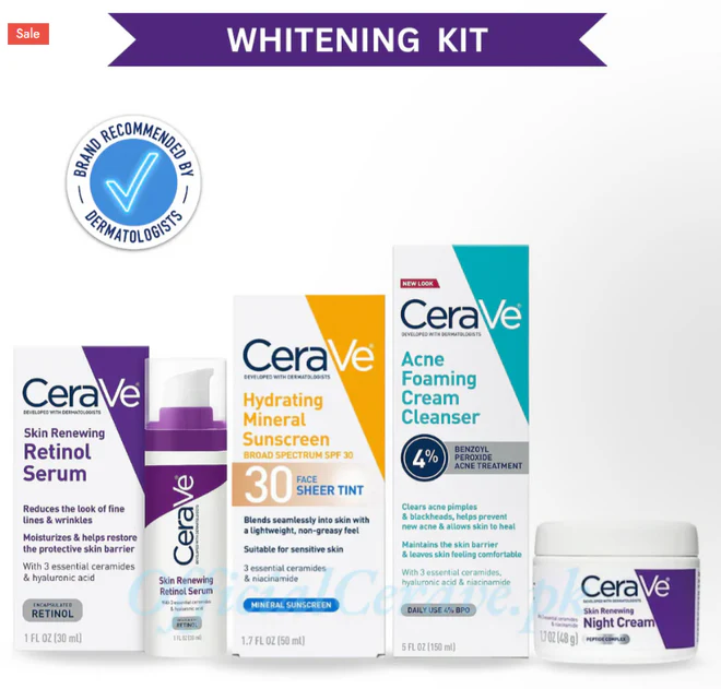 CeraVe Complete 4-in-1 Skincare Set – Daily Essentials for Healthy Skin
