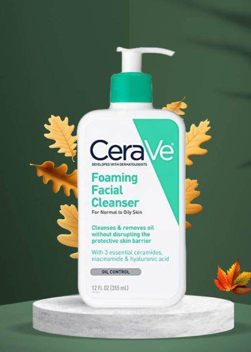 CeraVe Foaming Facial Cleanser – Gentle Face Wash for Normal to Oily Skin
