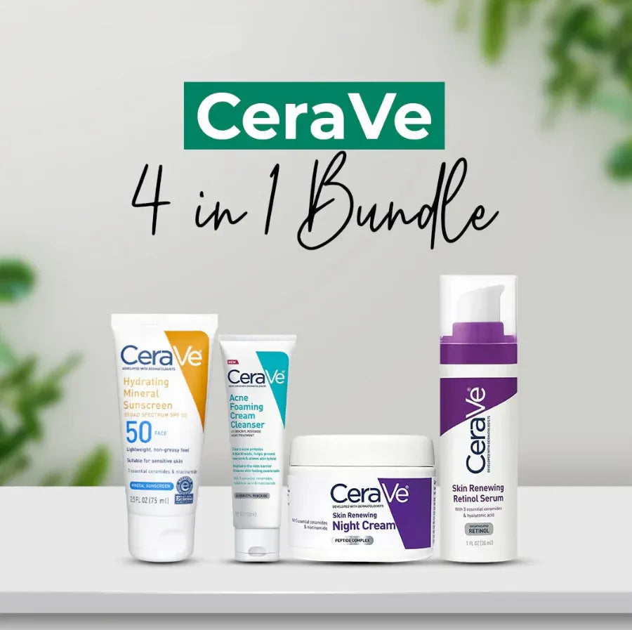 CeraVe Complete 4-in-1 Skincare Set – Daily Essentials for Healthy Skin